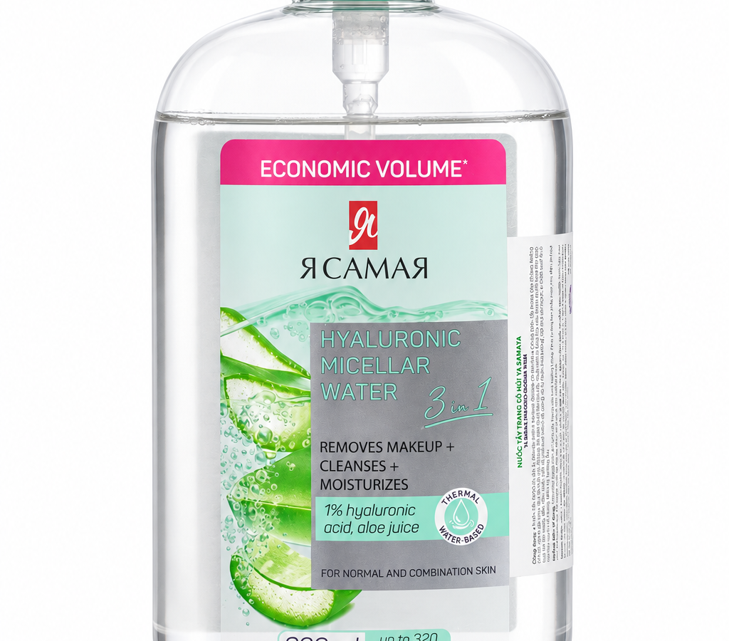 Nước tẩy trang YA SAMAYA Hyaluronic Micellar Water 600ml cho da thường và da hỗn hợp
