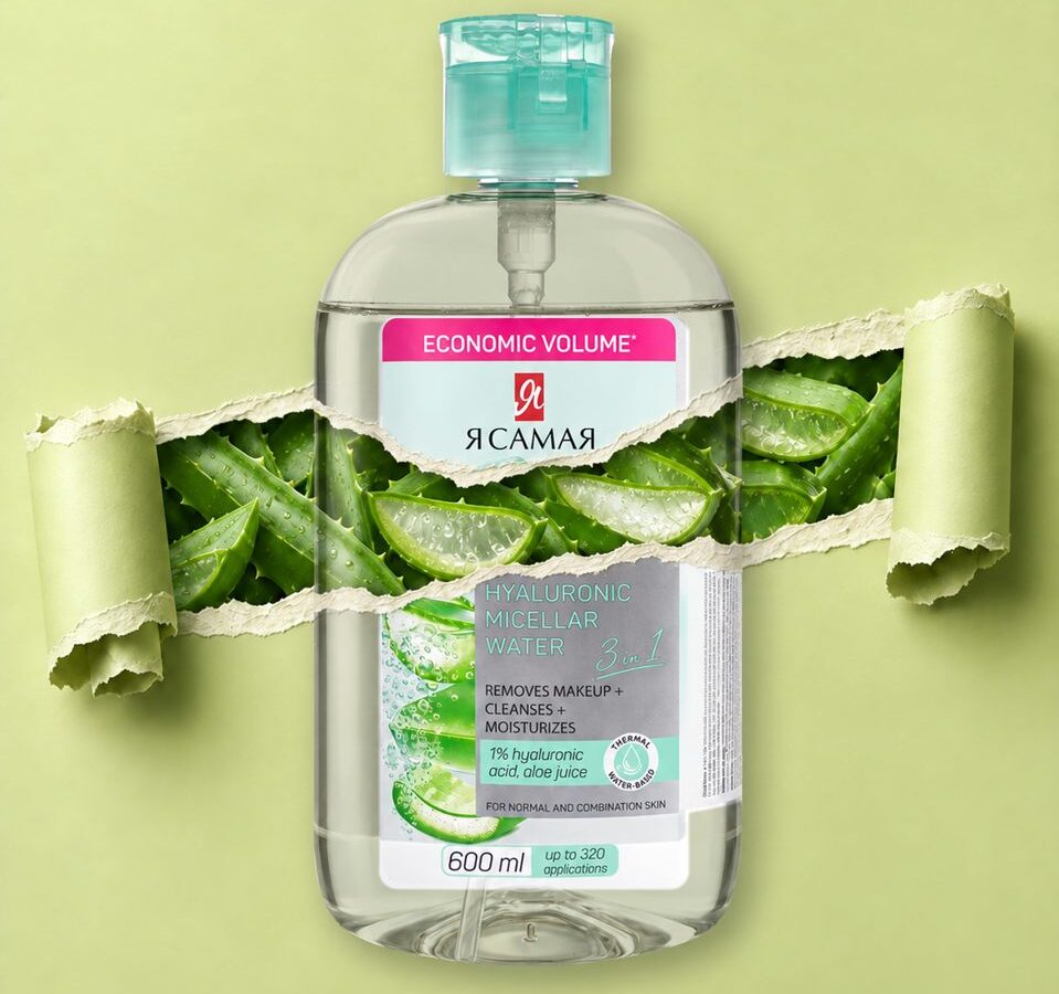 Nước tẩy trang YA SAMAYA Hyaluronic Micellar Water với nha đam