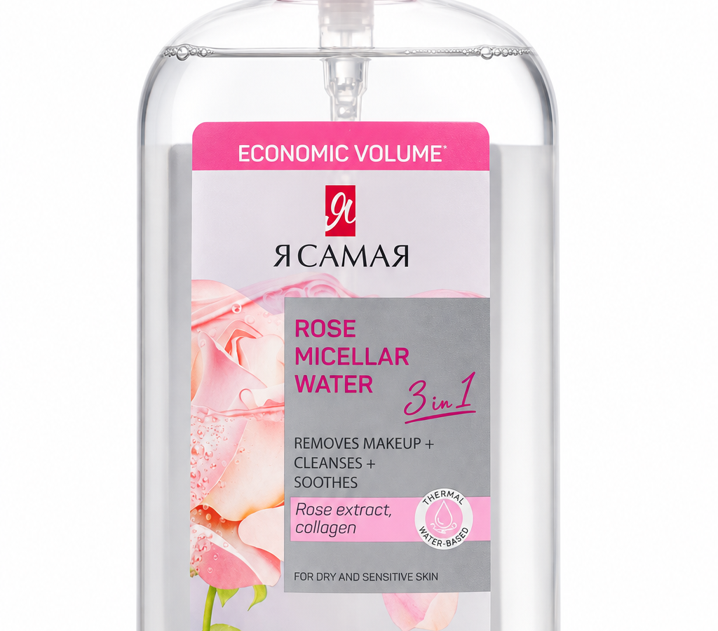 Nước tẩy trang YA SAMAYA Rose Micellar Water 600ml cho da khô và da nhạy cảm